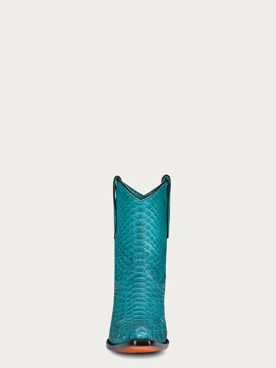 A4195 - GENUINE TURQUOISE PYTHON ANKLE BOOT