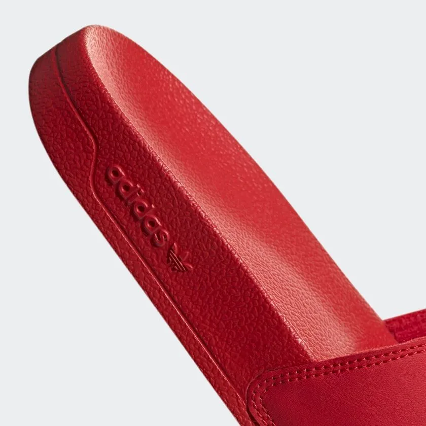 Adidas Adilette Lite Slides - Scarlet Red / Cloud White