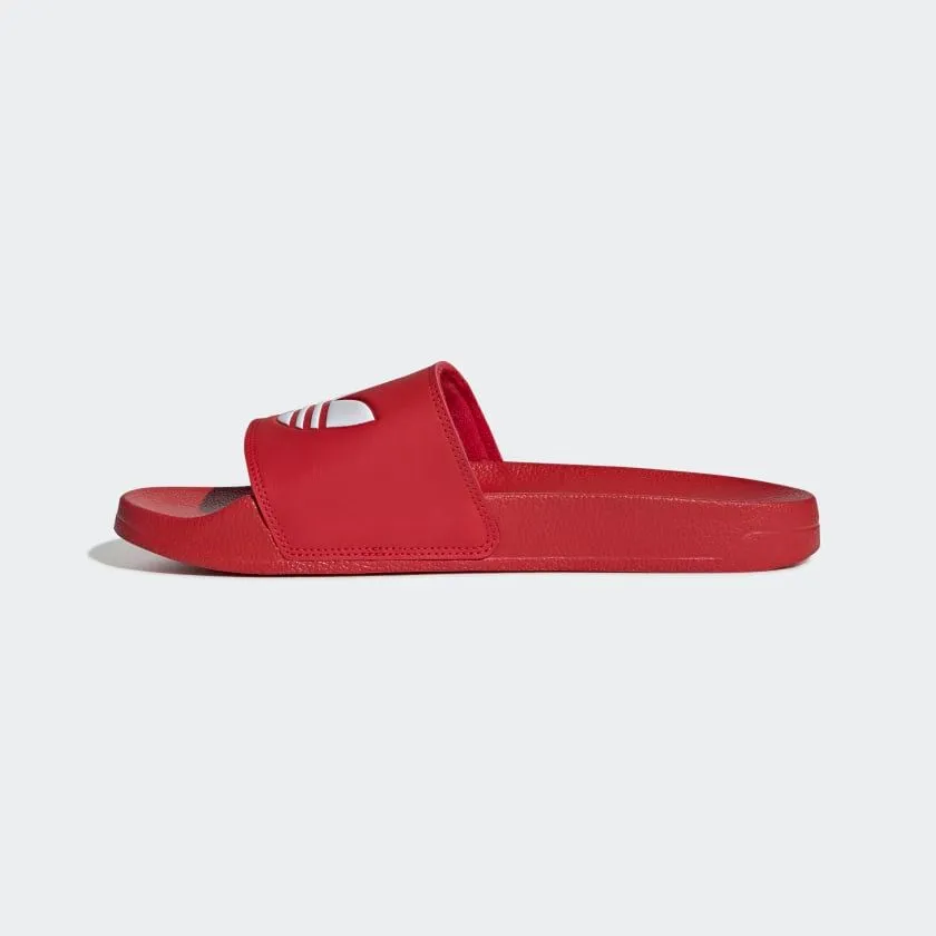 Adidas Adilette Lite Slides - Scarlet Red / Cloud White