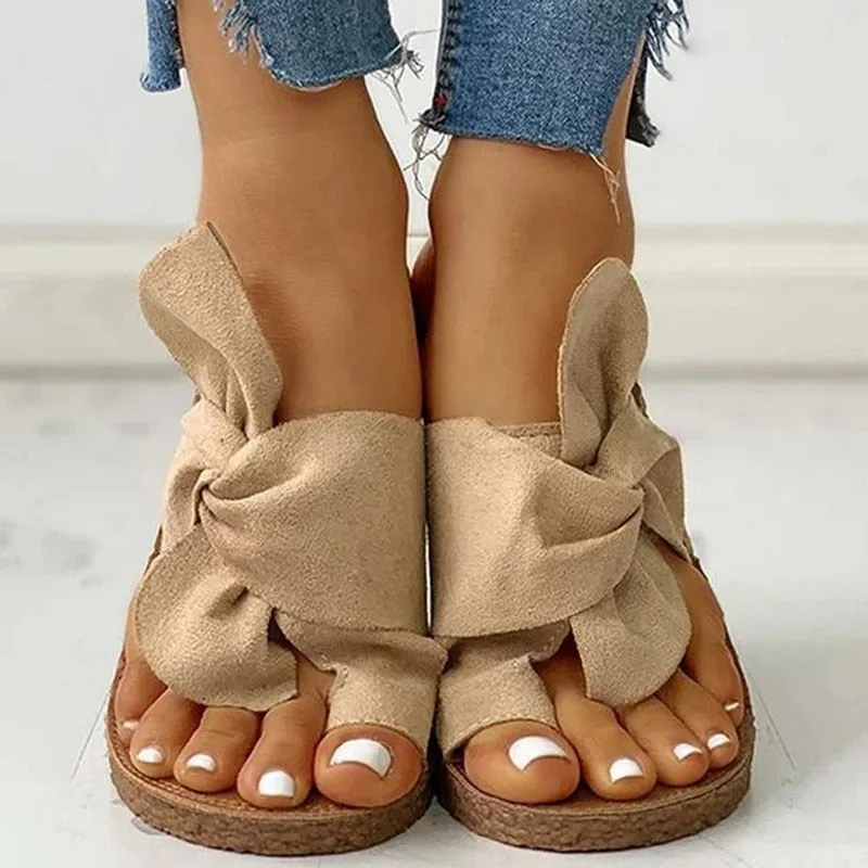 Ankle Buckle Open Toe Summer Comfortable Wedge Sandals