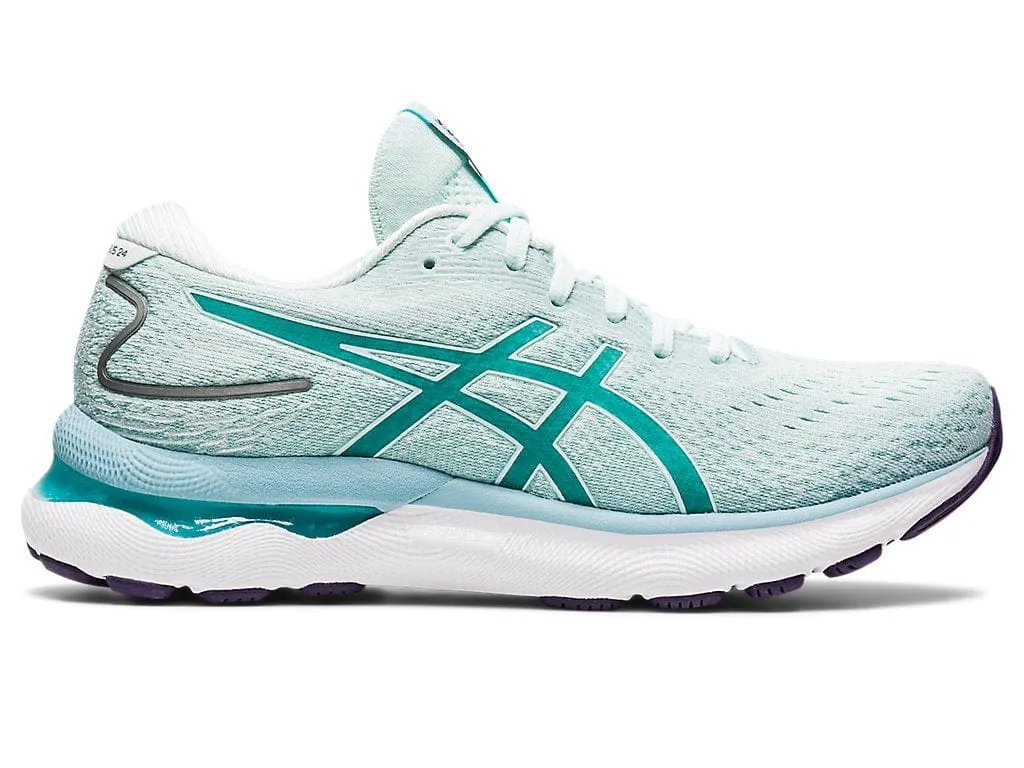 ASICS WOMEN'S GEL-NIMBUS 24 (D WIDE) BLUE RUNNING SHOE