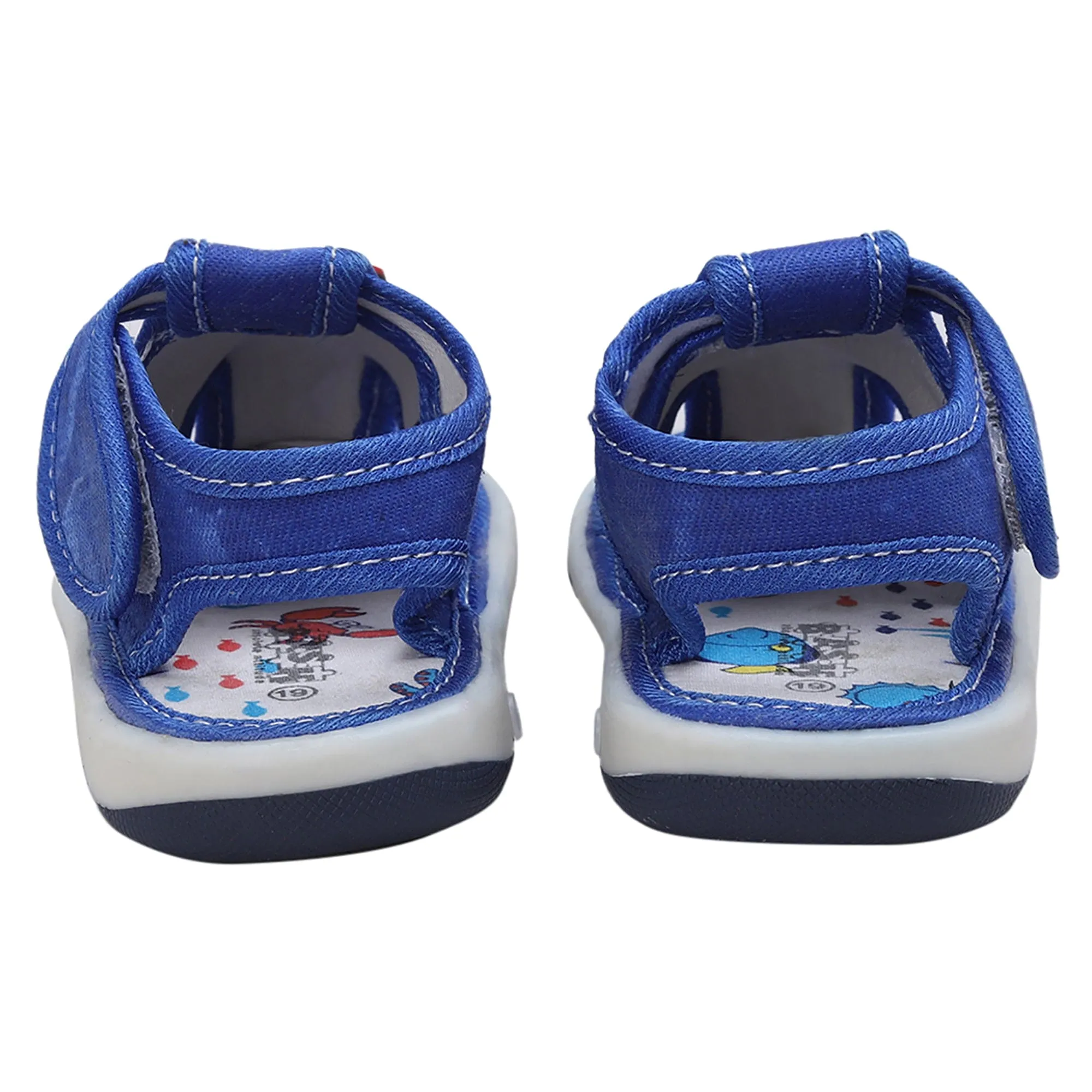 Baby Moo Cool Robot Velcro Strap Anti-Skid Chu Chu Sound Sandals - Blue