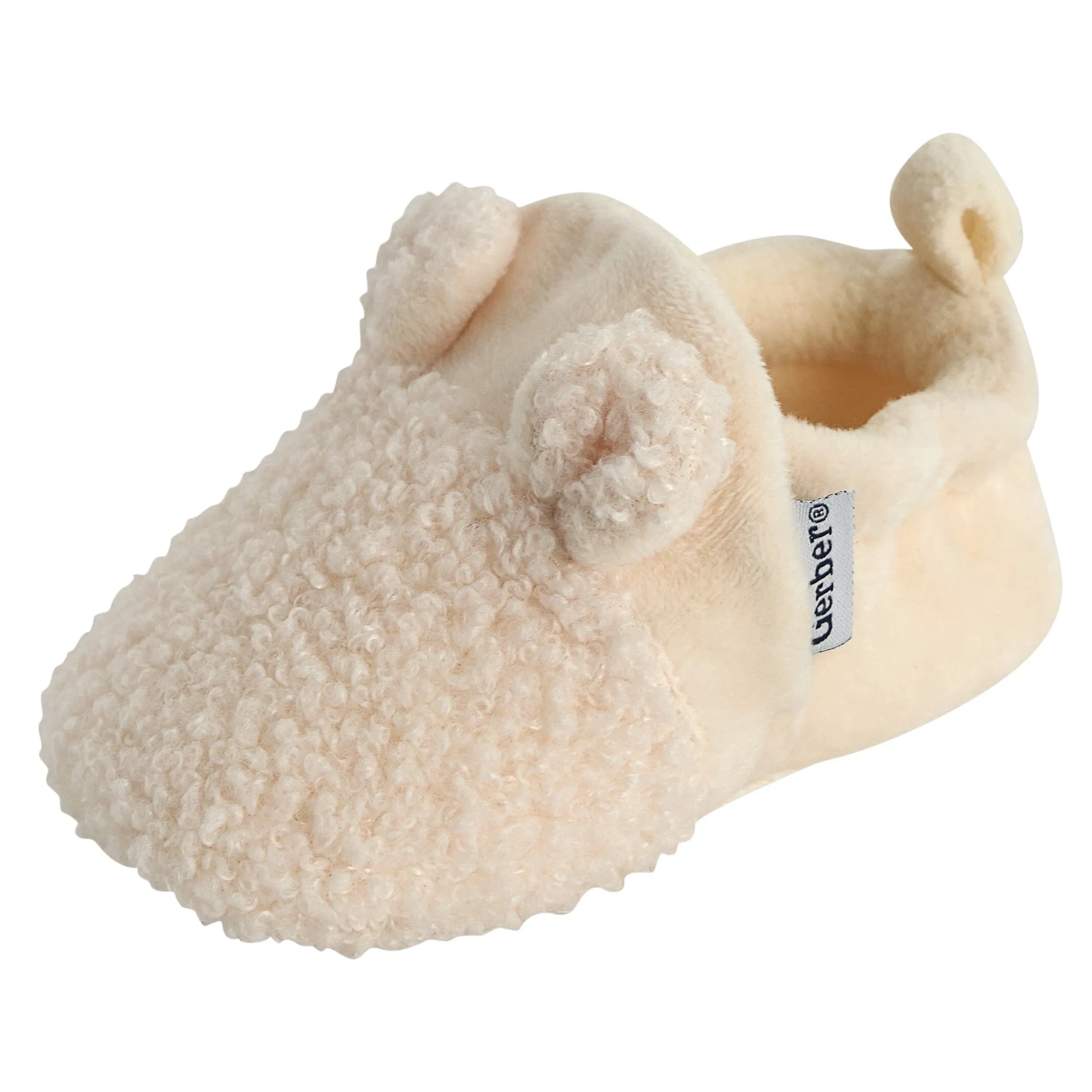 Baby Neutral Ivory Sherpa Booties