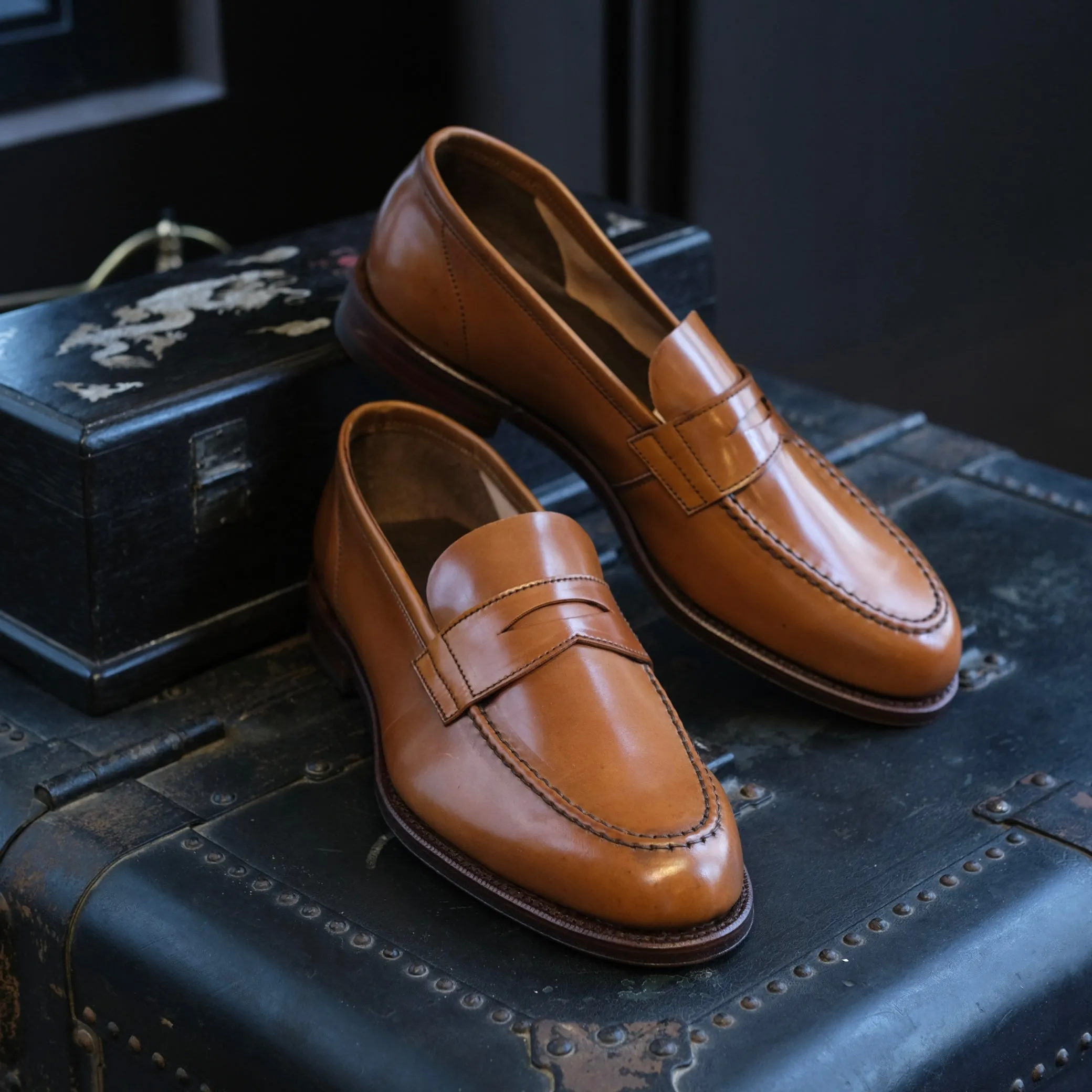 Berwick1707 Shell Cordovan Unlined Penny Loafer