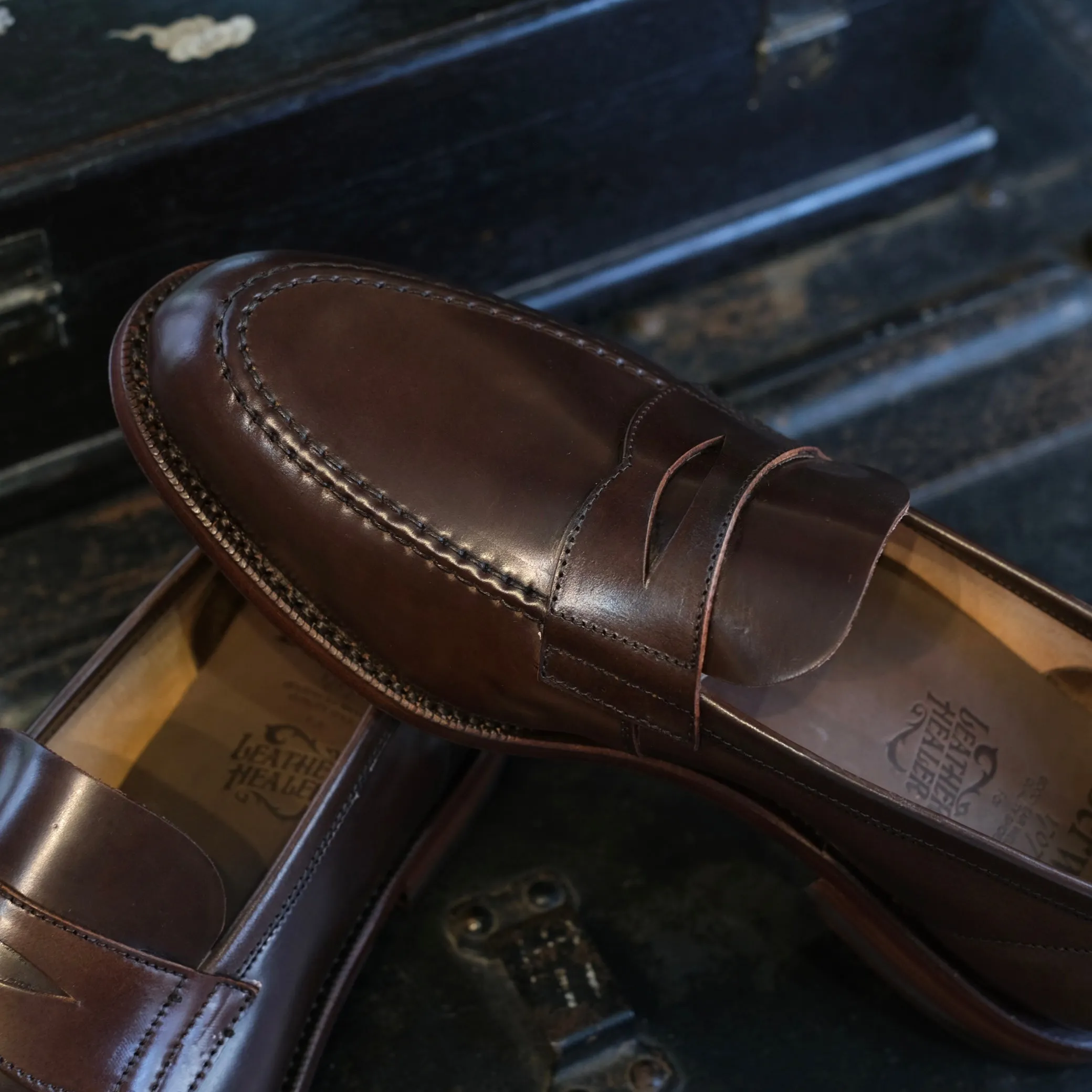 Berwick1707 Shell Cordovan Unlined Penny Loafer