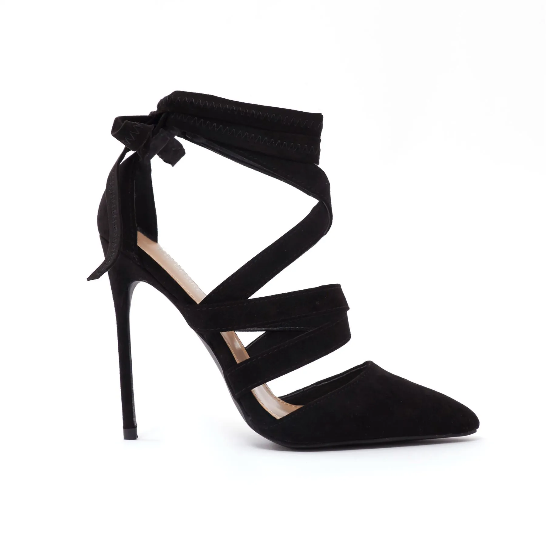 Blake High Heels in Black Faux Suede