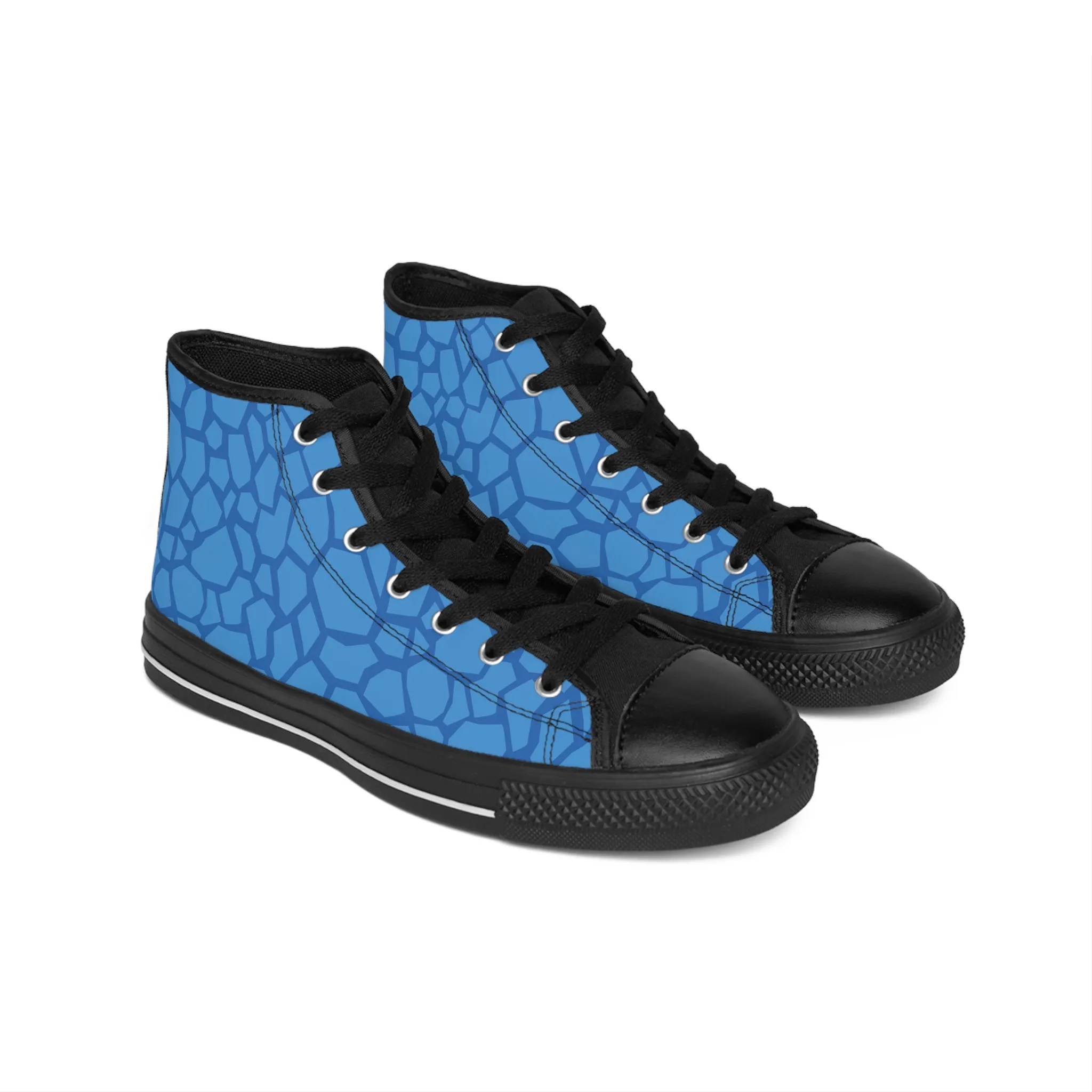 Blue Dinosaur Skin Women's Classic Sneakers