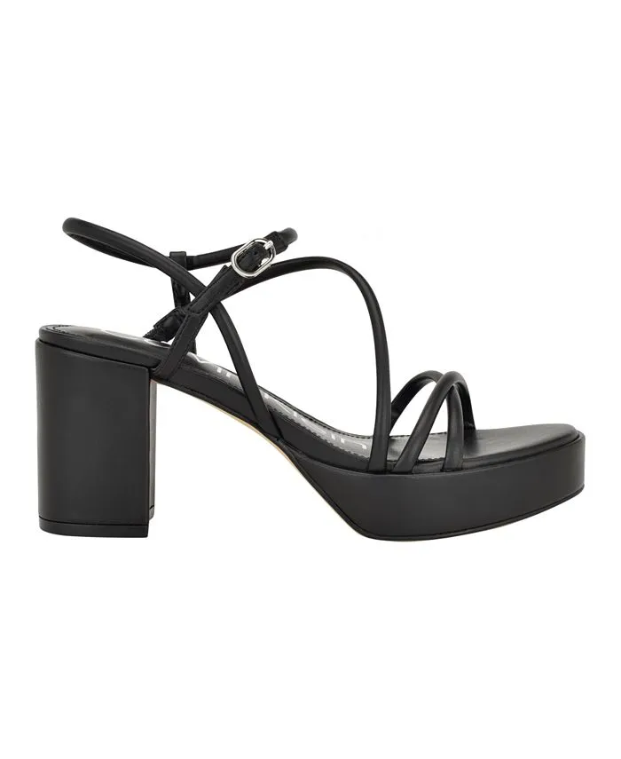 Calvin Klein Women's Lilana Strappy Block Heel Dress Sandals, Black