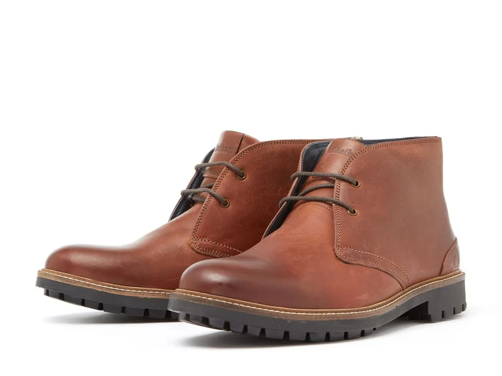 CHATHAM Mens Drogo Leather Chukka Boots - Dark Tan