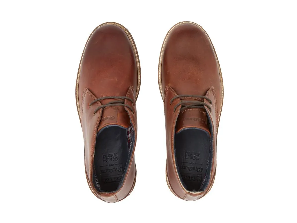 CHATHAM Mens Drogo Leather Chukka Boots - Dark Tan