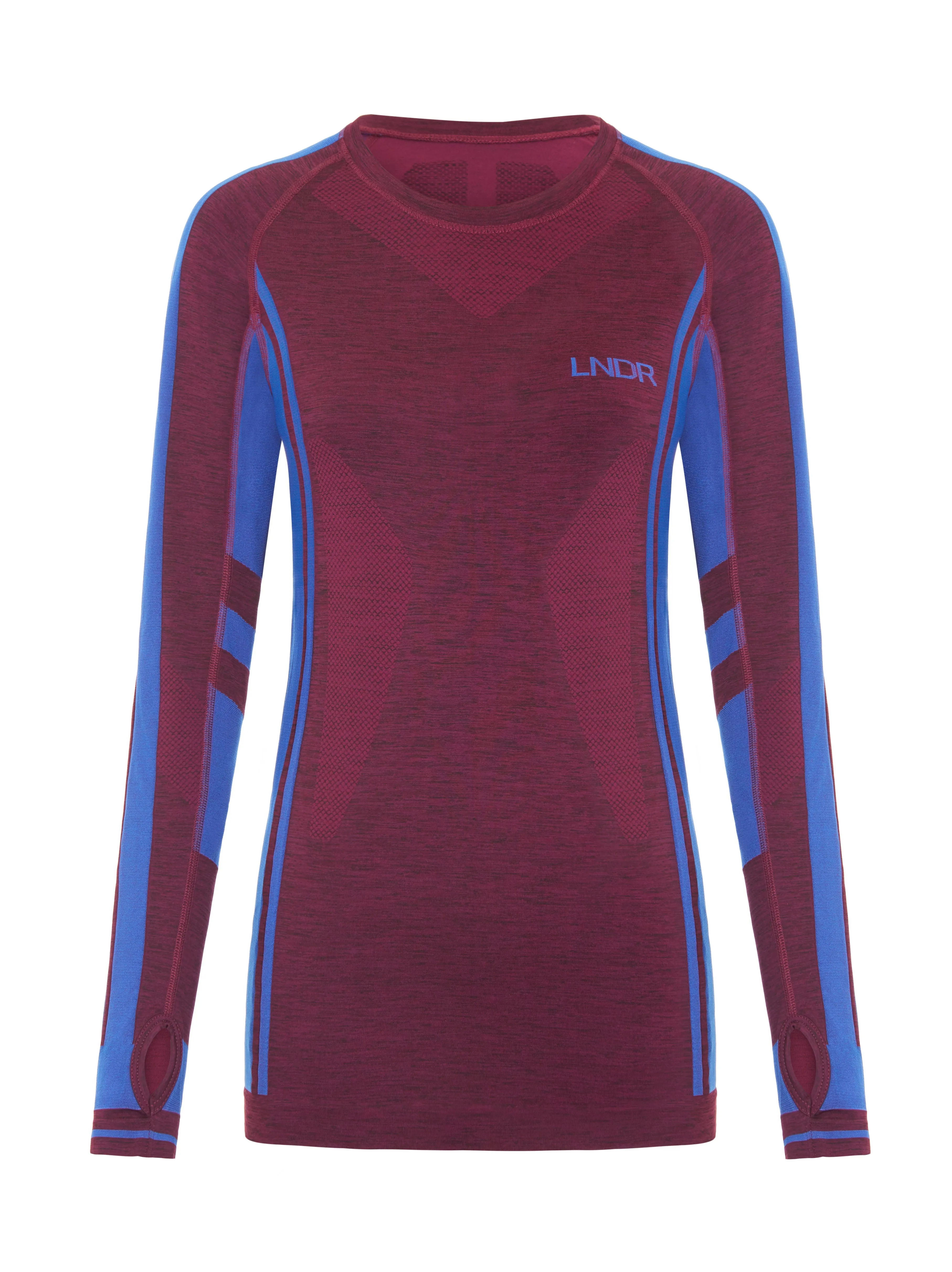 Colours Long Sleeve Top - Burgundy Marl