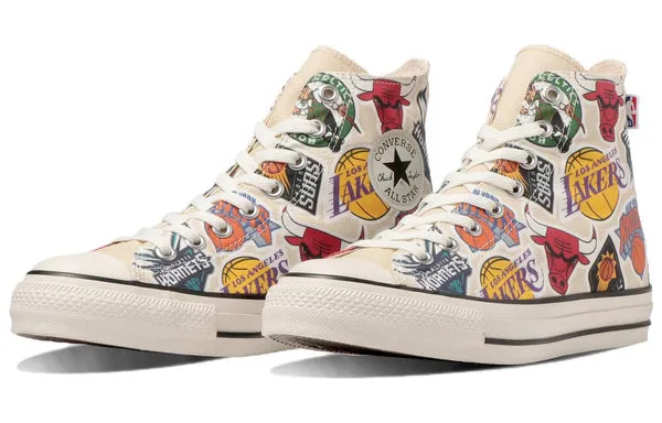 Converse All Star x NBA Hi 'Off White Multi-color' Sneakers, white