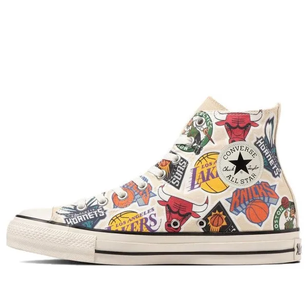 Converse All Star x NBA Hi 'Off White Multi-color' Sneakers, white