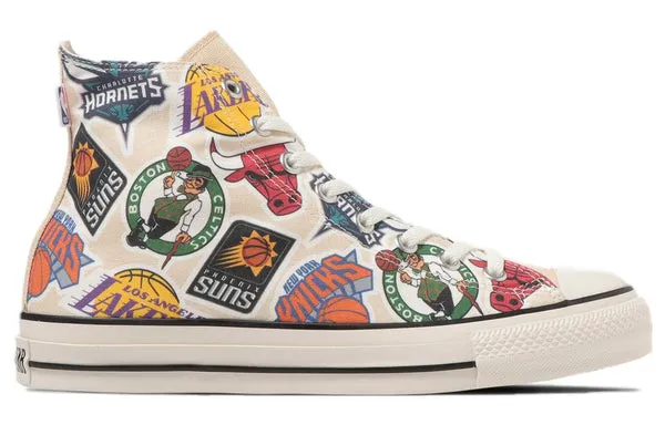 Converse All Star x NBA Hi 'Off White Multi-color' Sneakers, white