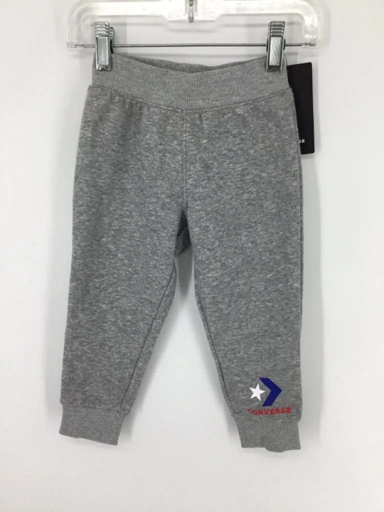 Converse Child Size 2 Gray screen printed Sweatpants - boys