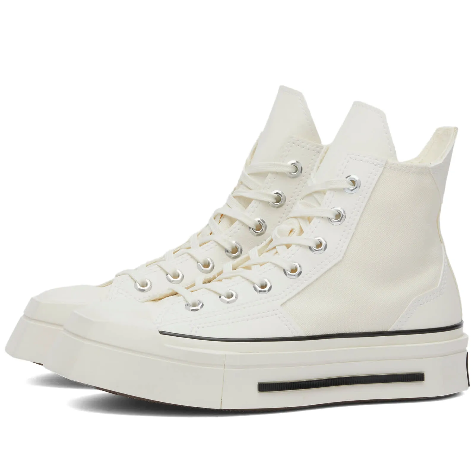 Converse Chuck 70 De Luxe Squared Sneakers in Egret & Black