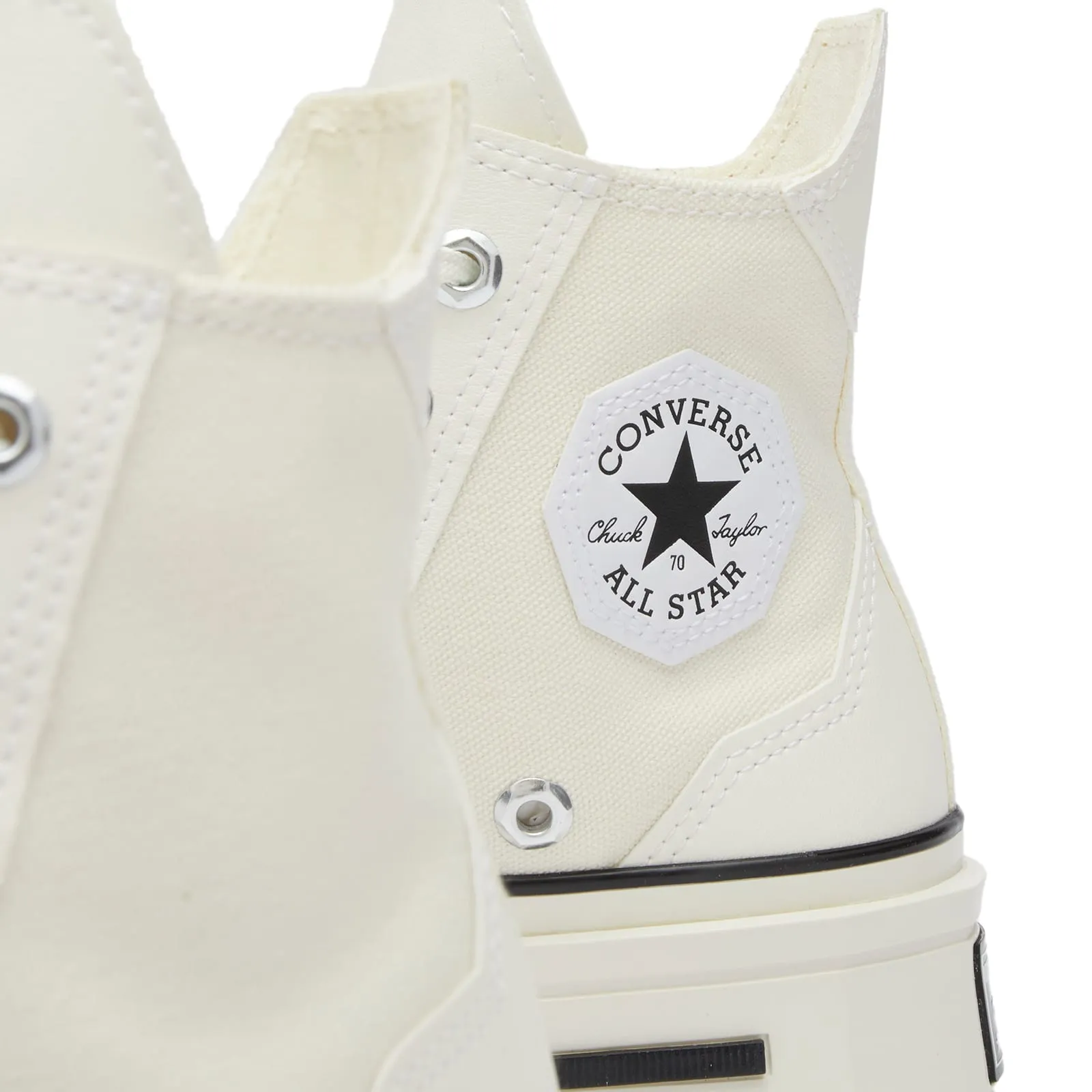 Converse Chuck 70 De Luxe Squared Sneakers in Egret & Black