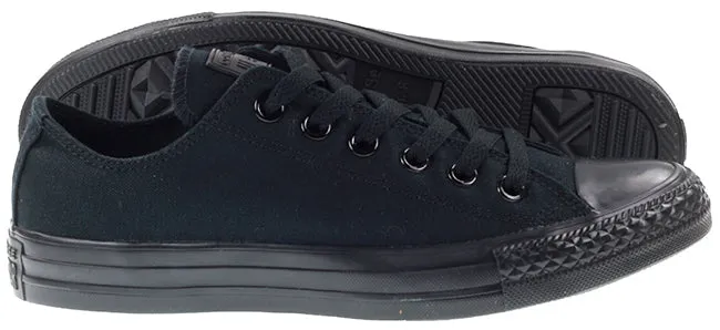 Converse Mens Shoes Ox Low Mono Black Canvas