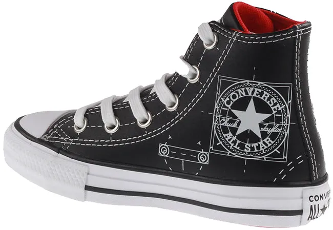 Converse Shoes Kids Chuck Taylor All Star Hi Black University Red White