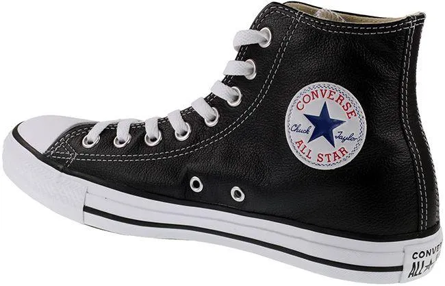 Converse Womens Chuck Taylor All Star Hi Leather Black White