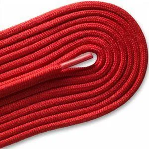 Fashion Casual/Athletic Round 3/16" Laces Custom Length with Tip - Scarlet Red (1 Pair Pack) Shoelaces