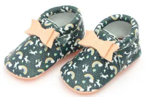 Freshly Picked | Mini Sole Moccs ~ Rainbows & Unicorns Size 5