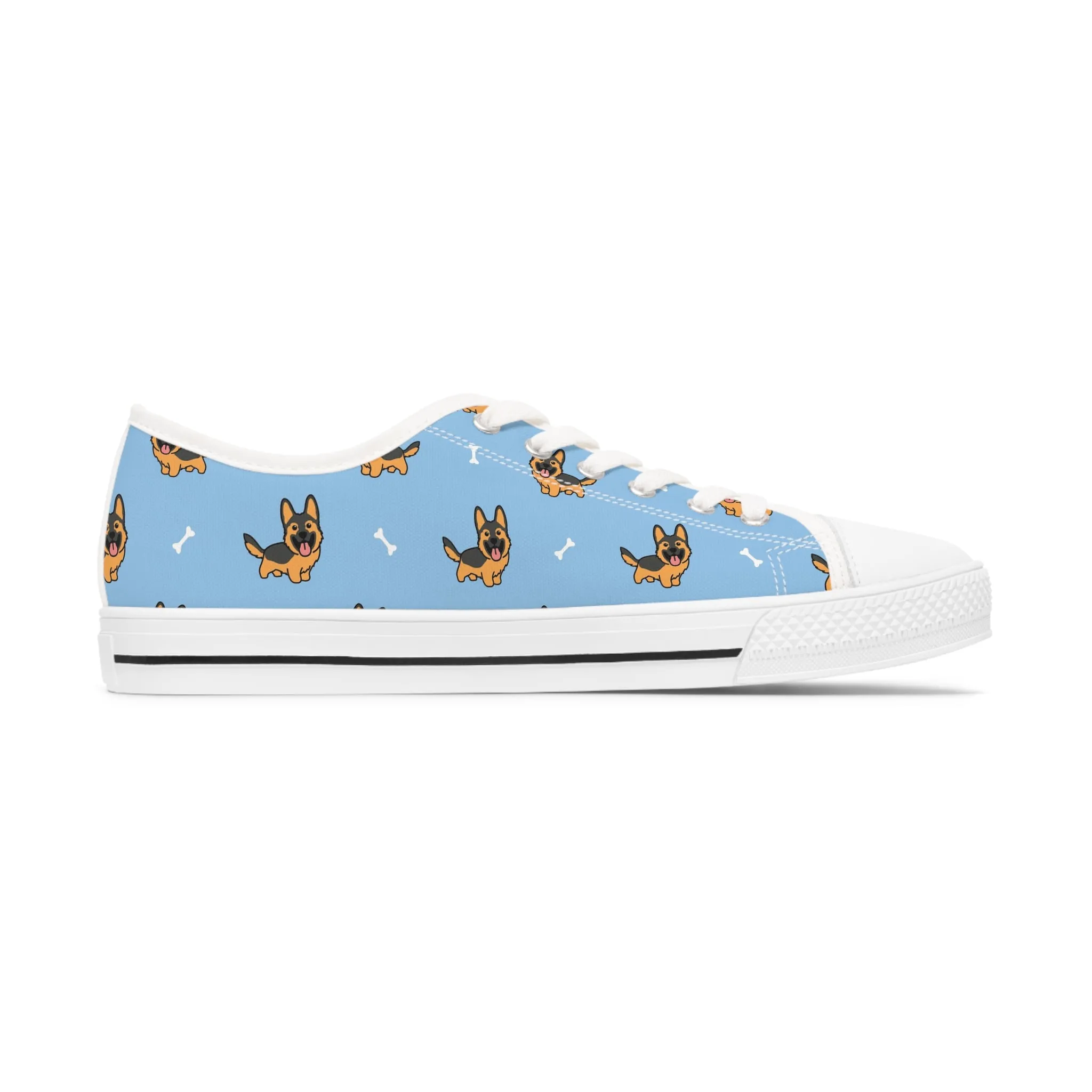 German Shepherd Women's Low Top Sneakers