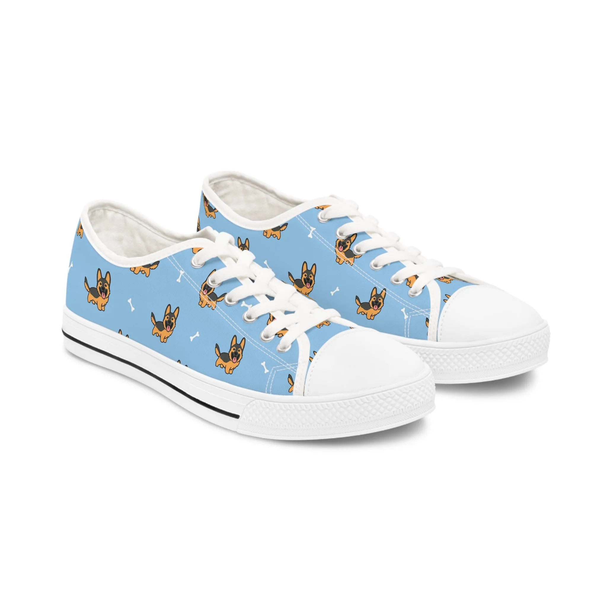 German Shepherd Women's Low Top Sneakers