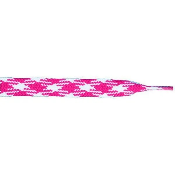 Glow in the Dark Flat 9/16" - Neon Hot Pink (12 Pair Pack) Shoelaces