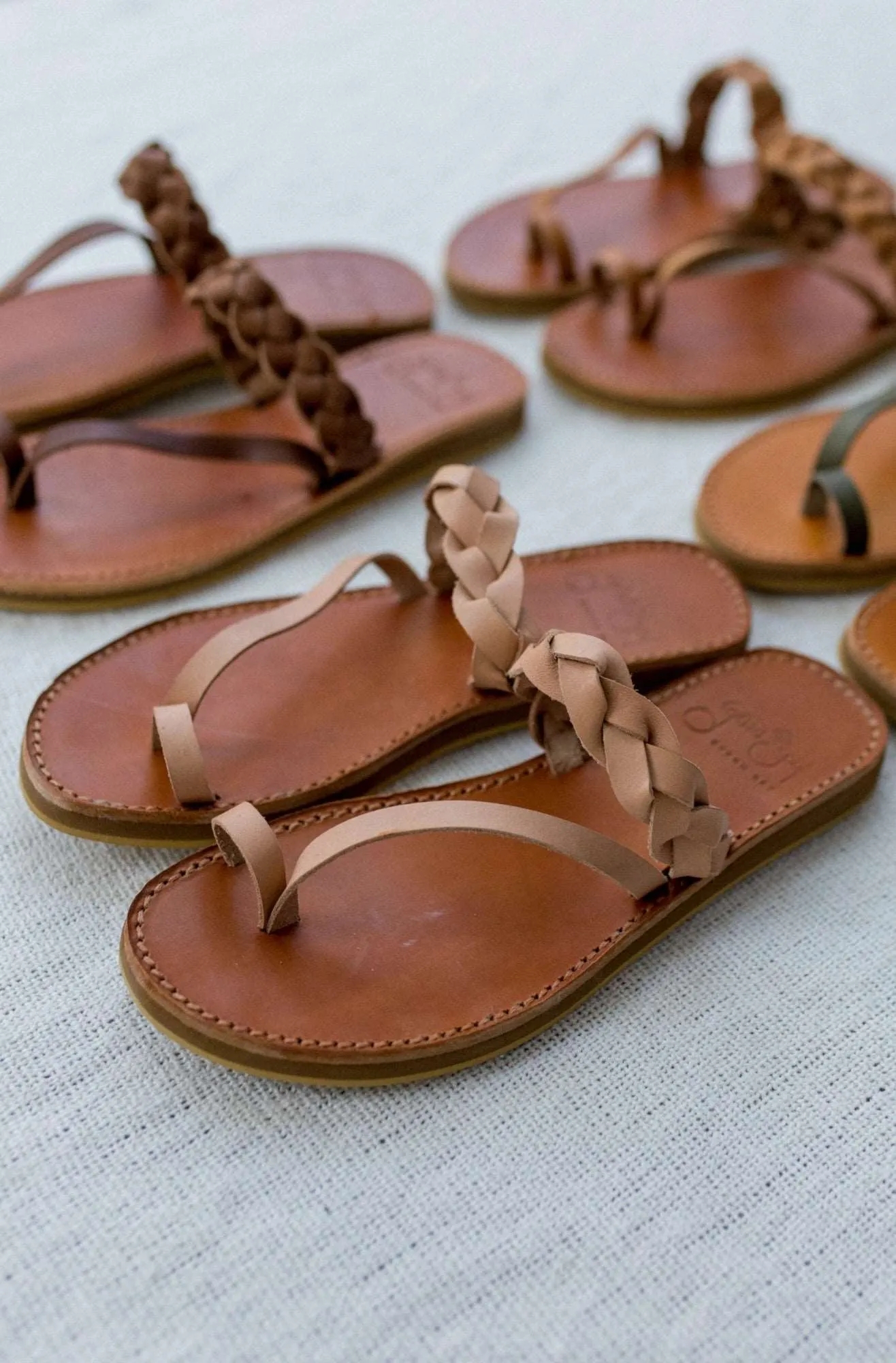 Griegas Sandals - Natural Leather (Nude - Pinky)