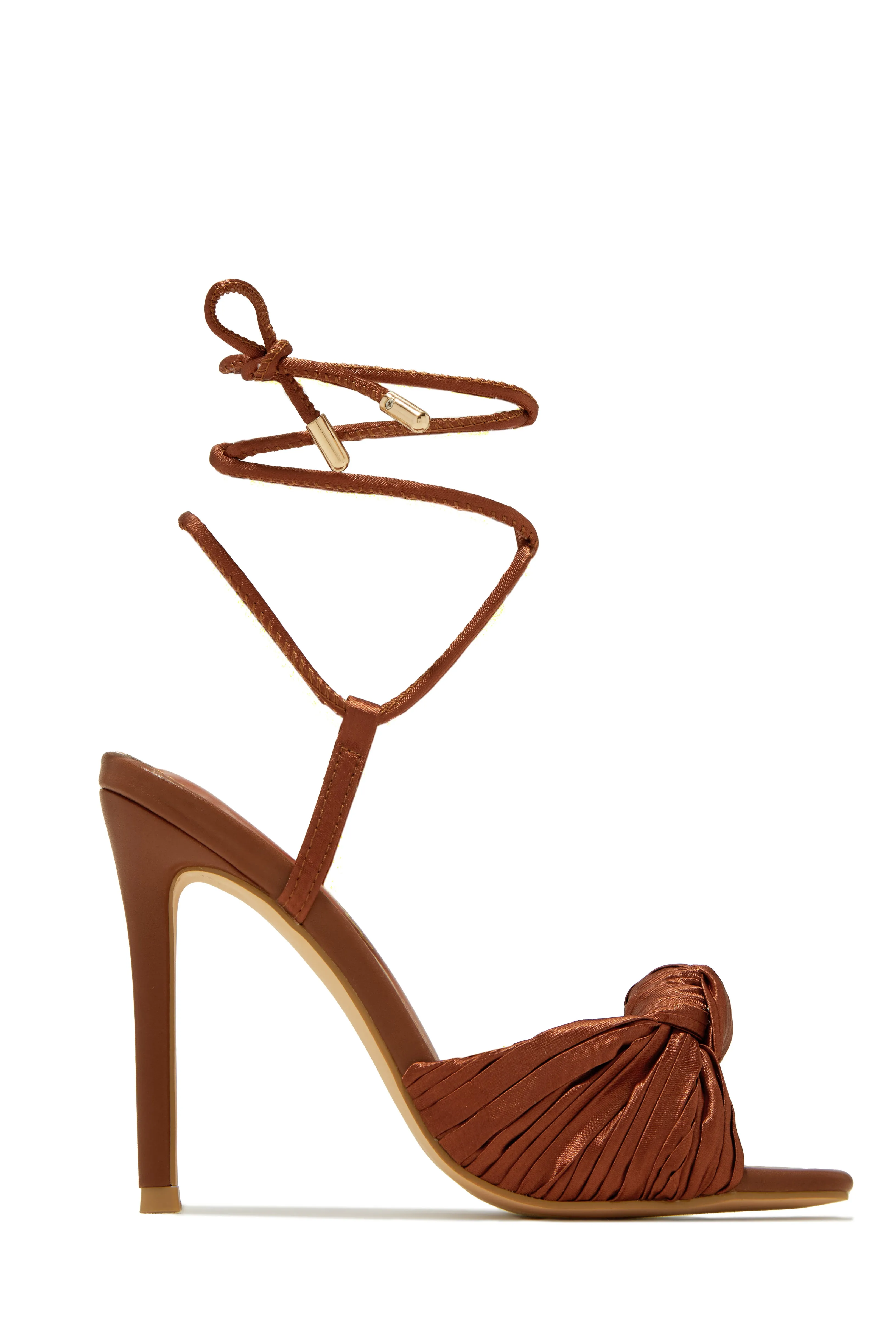 Harlow Lace Up High Heels - Tan