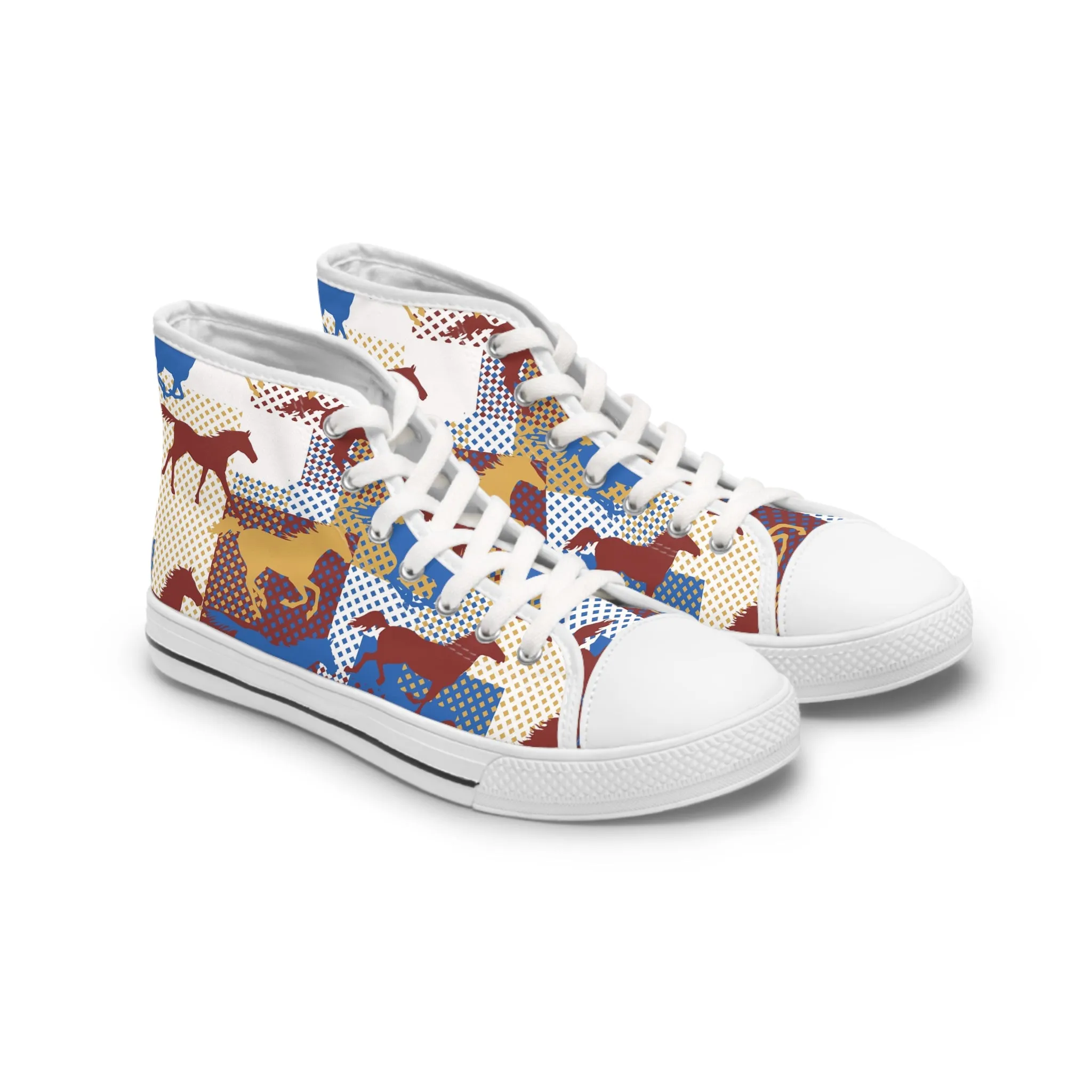 Horse Women's High Top Sneakers