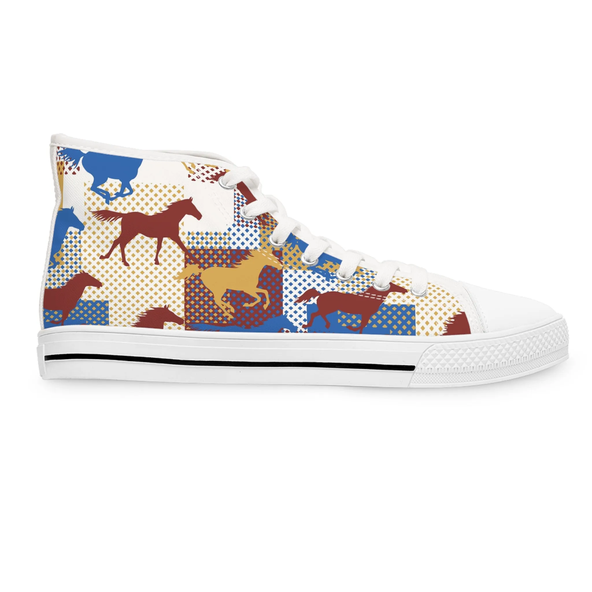 Horse Women's High Top Sneakers