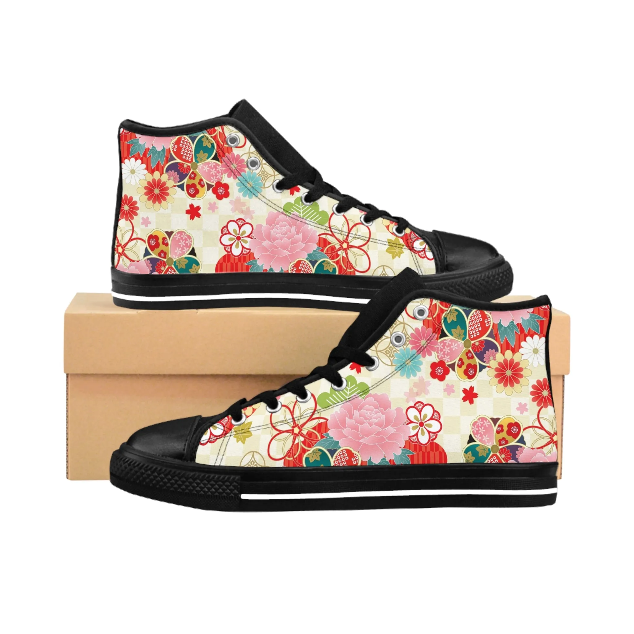 Japanese Fancy Flowers Women's Classic Sneakers