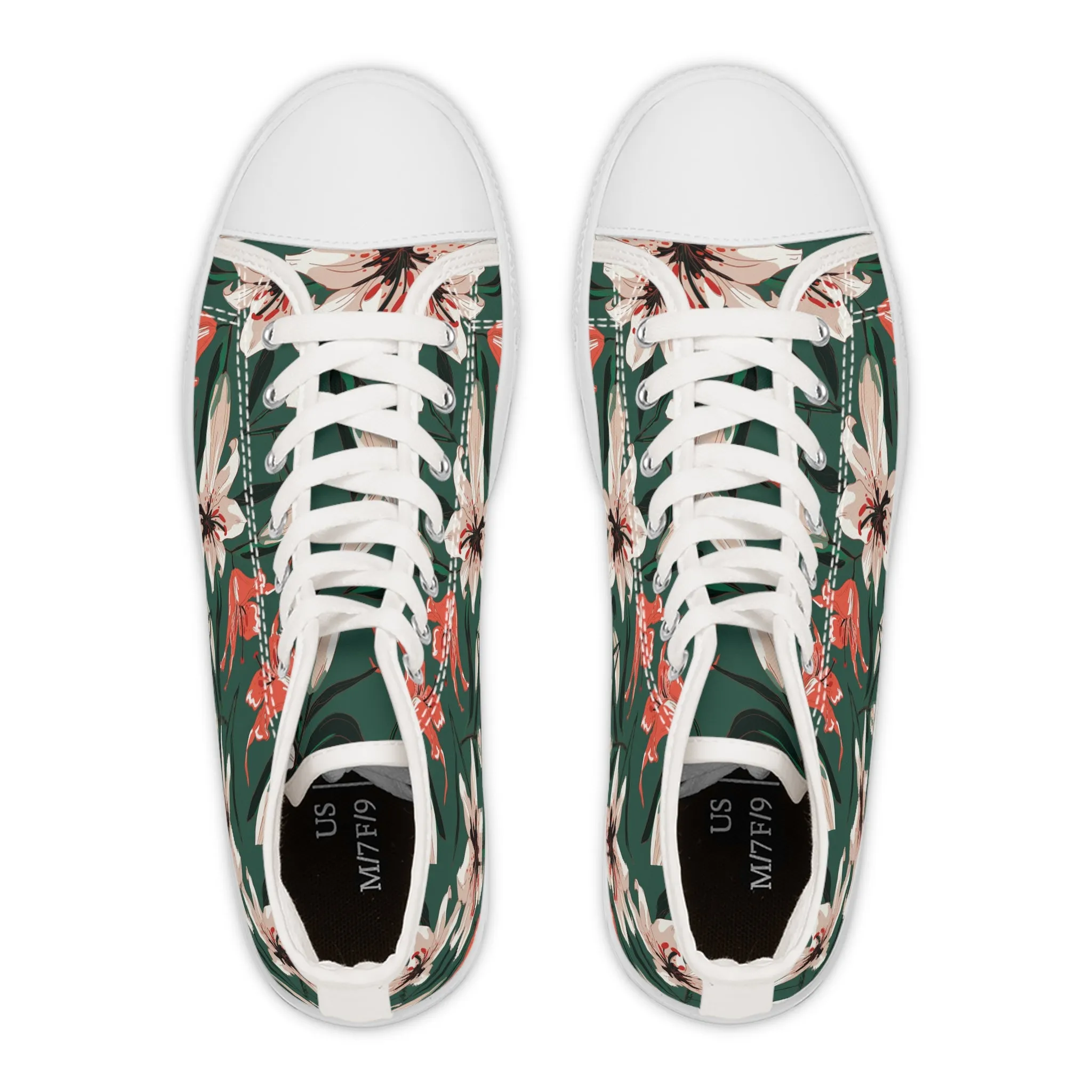 Lily Flowers Women's High Top Sneakers