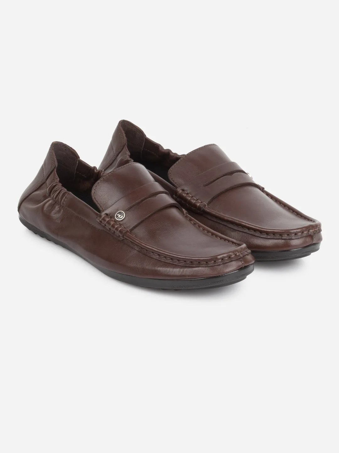 Men's Brown Moc Toe Casual Loafer (ID1169)