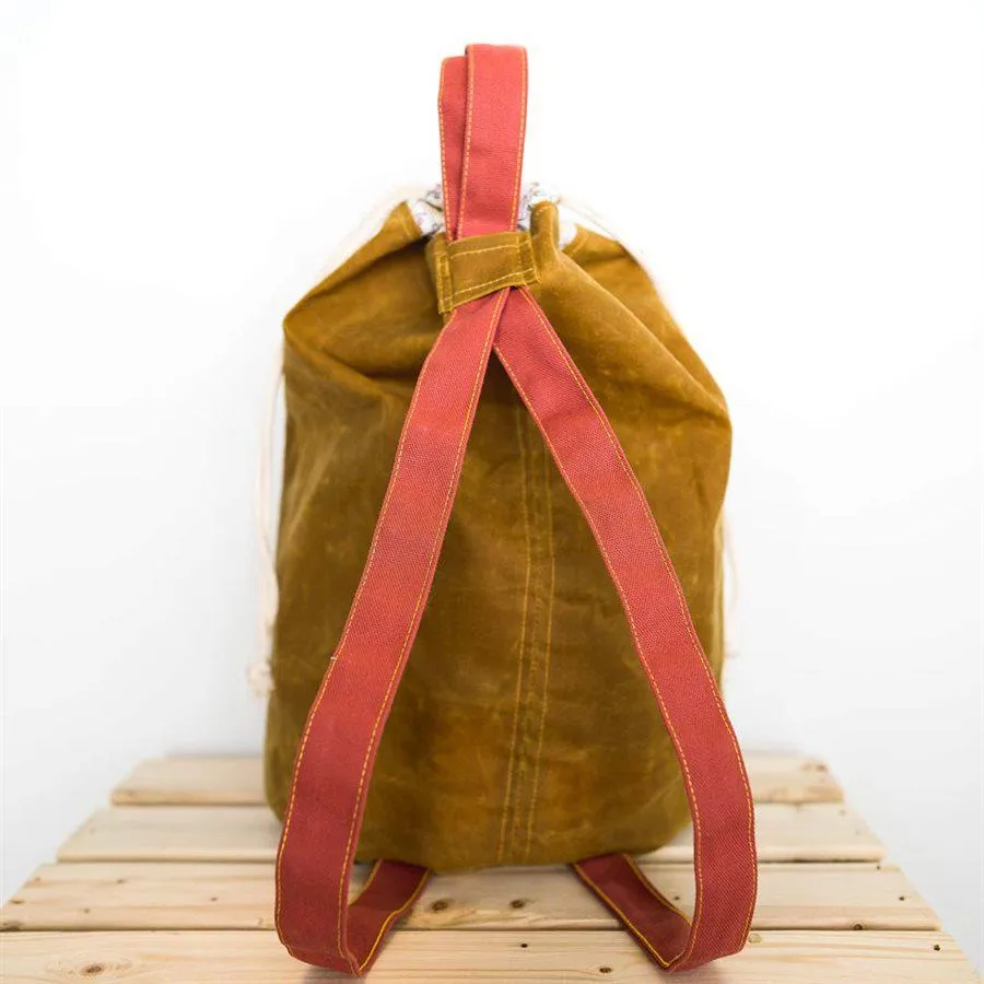 Oko Creation Waxed Canvas Drawstring Bag