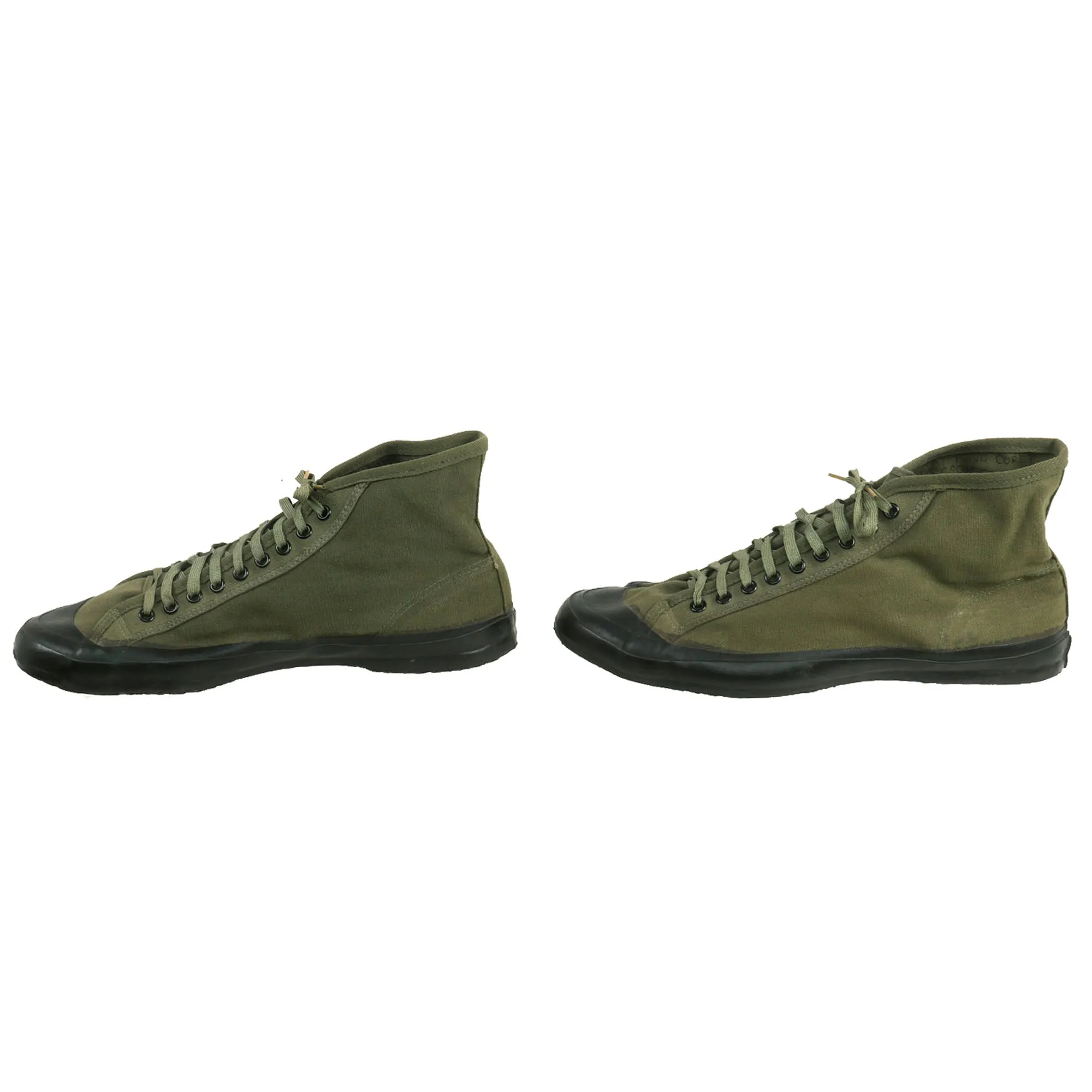 Original U.S. WWII Unissued US Marine Corps 1945 Dated “Converse” Style Jungle Sneakers by the U.S. Rubber Company - Matched Pair, Size 11