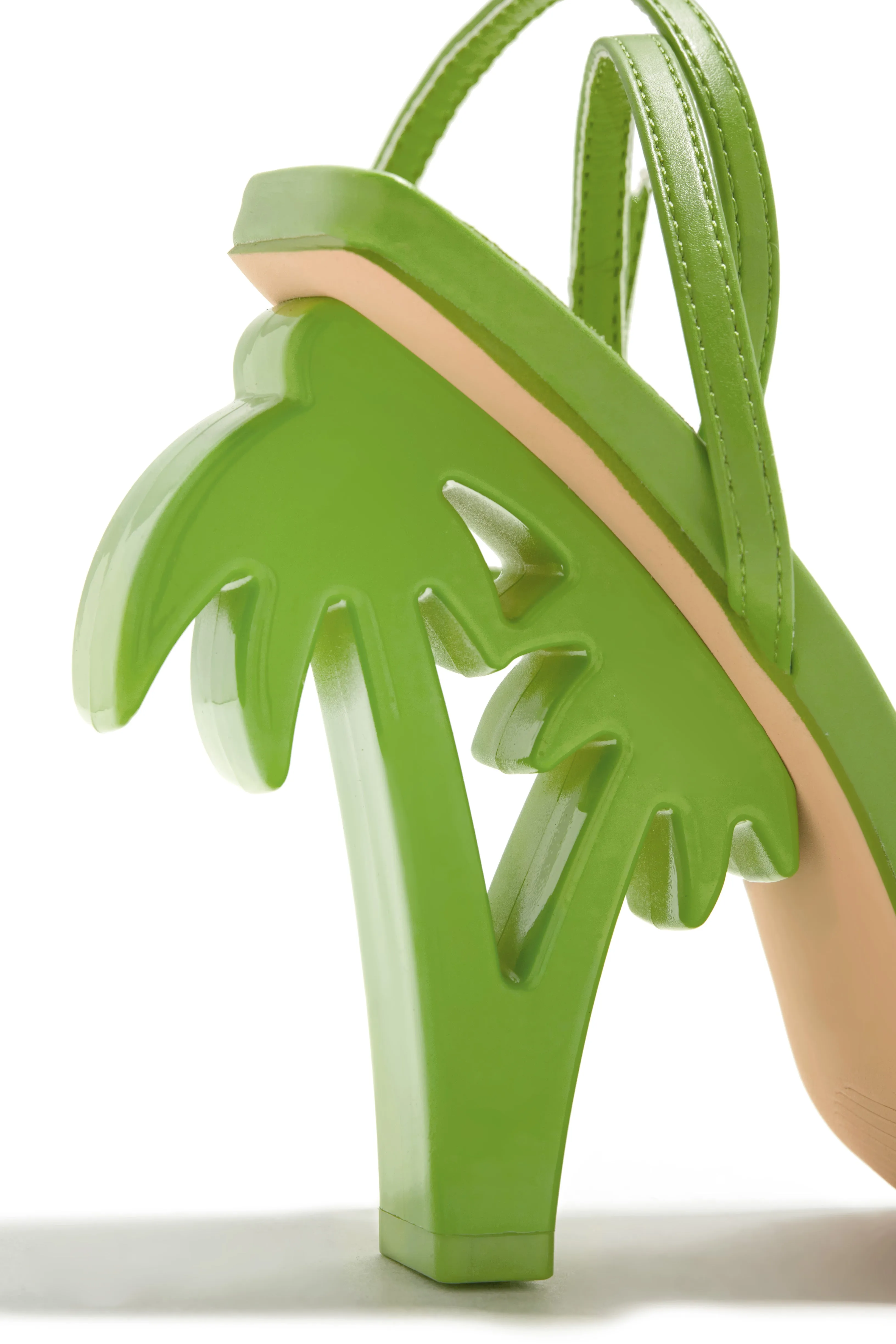 Palm Springs Palm Tree High Heels - Lime