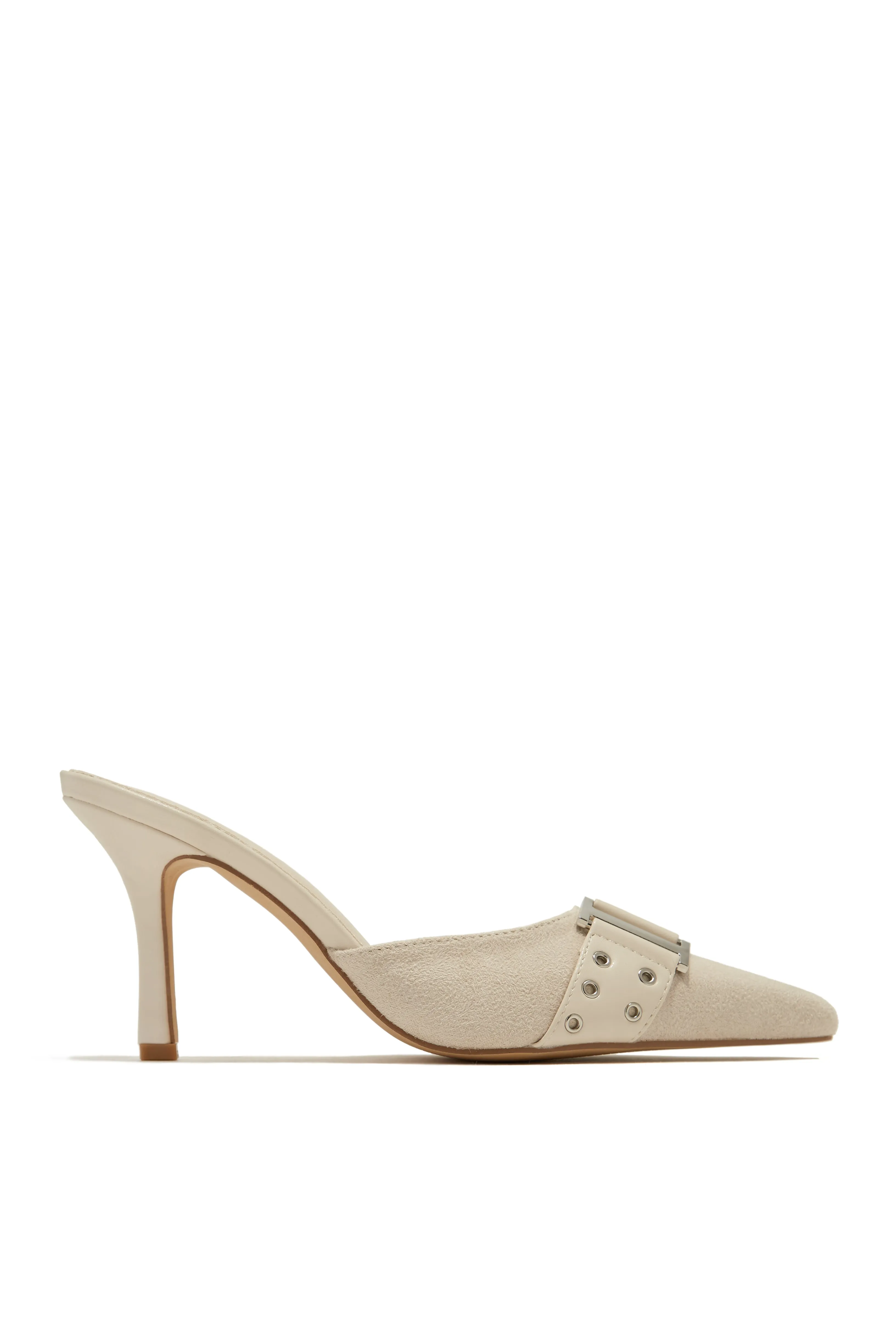 Paulette High Heel Pumps Mules - Nude