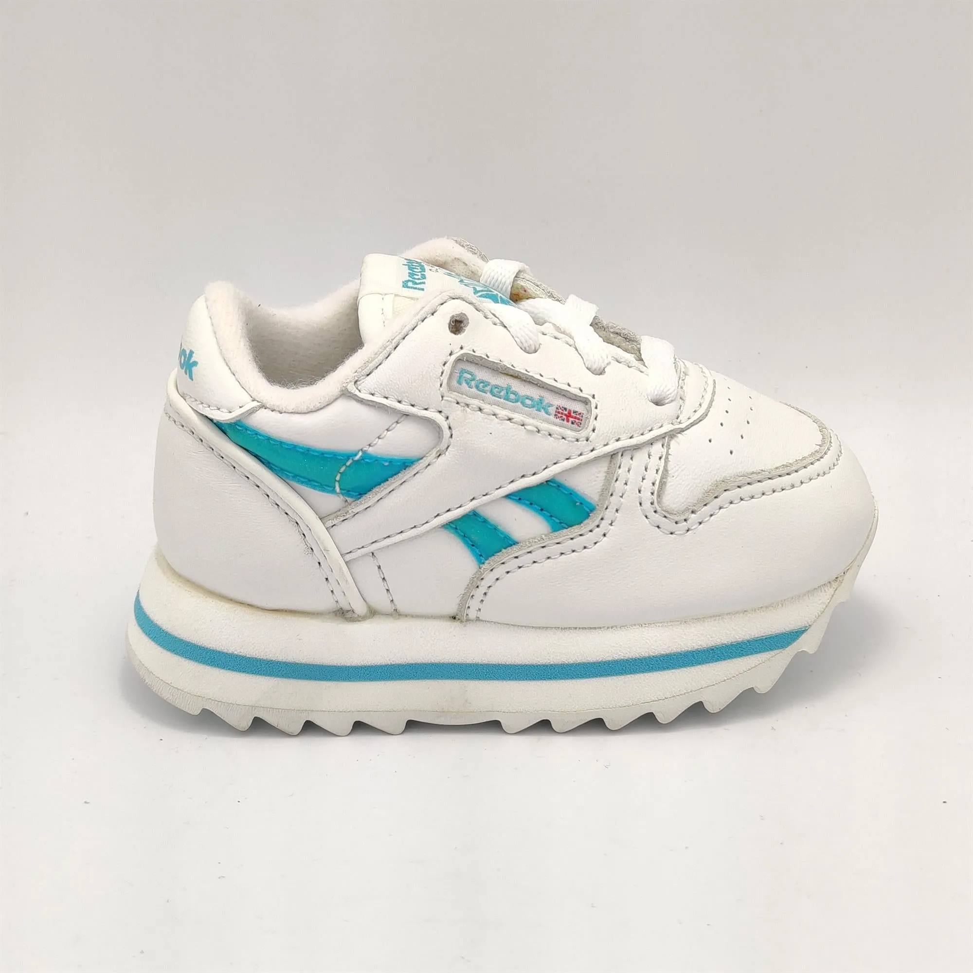 Reebok Infant Classic Leather Cosmic Retro Trainers - White - UK K3.5