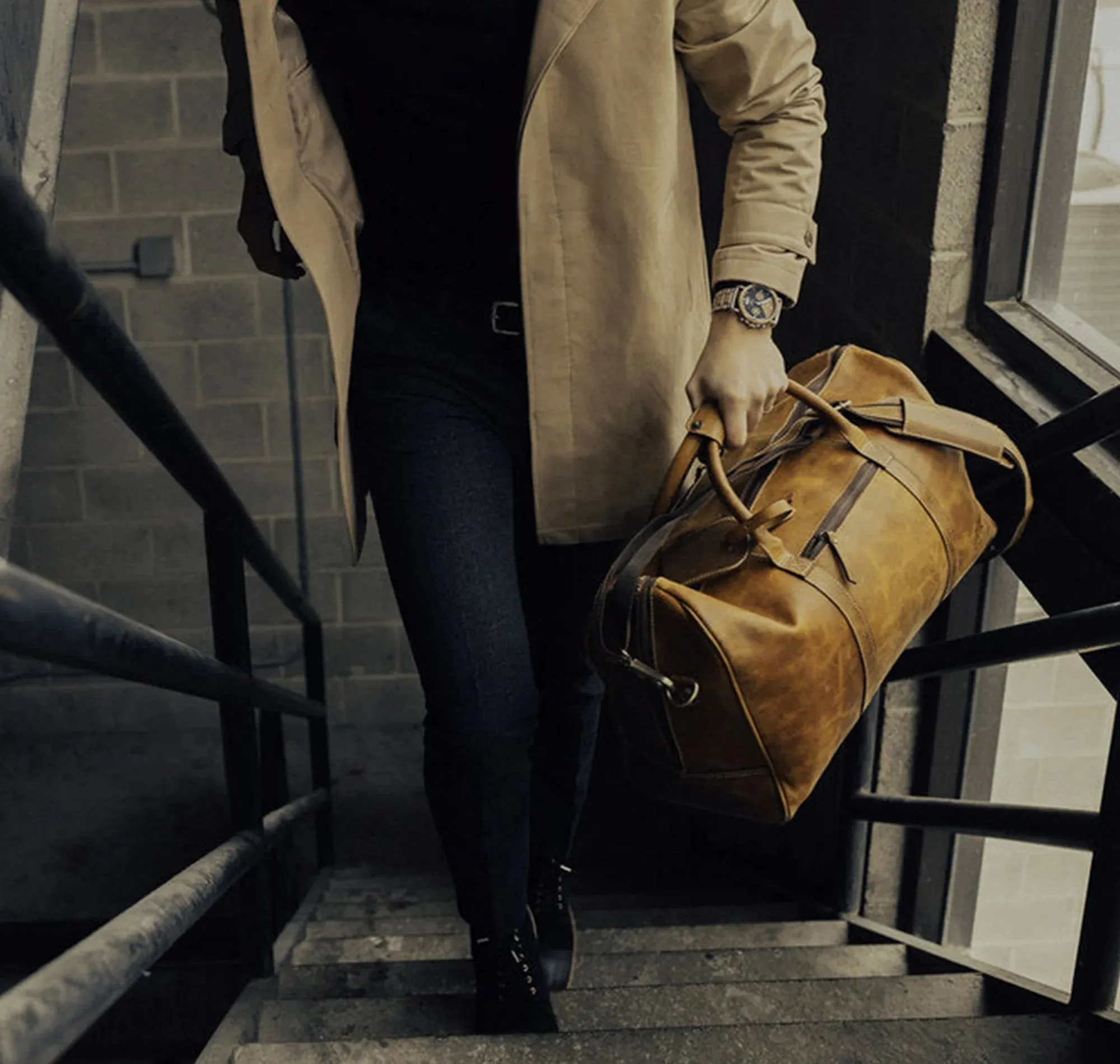 Sasha Travel Duffle Bag (Brown)