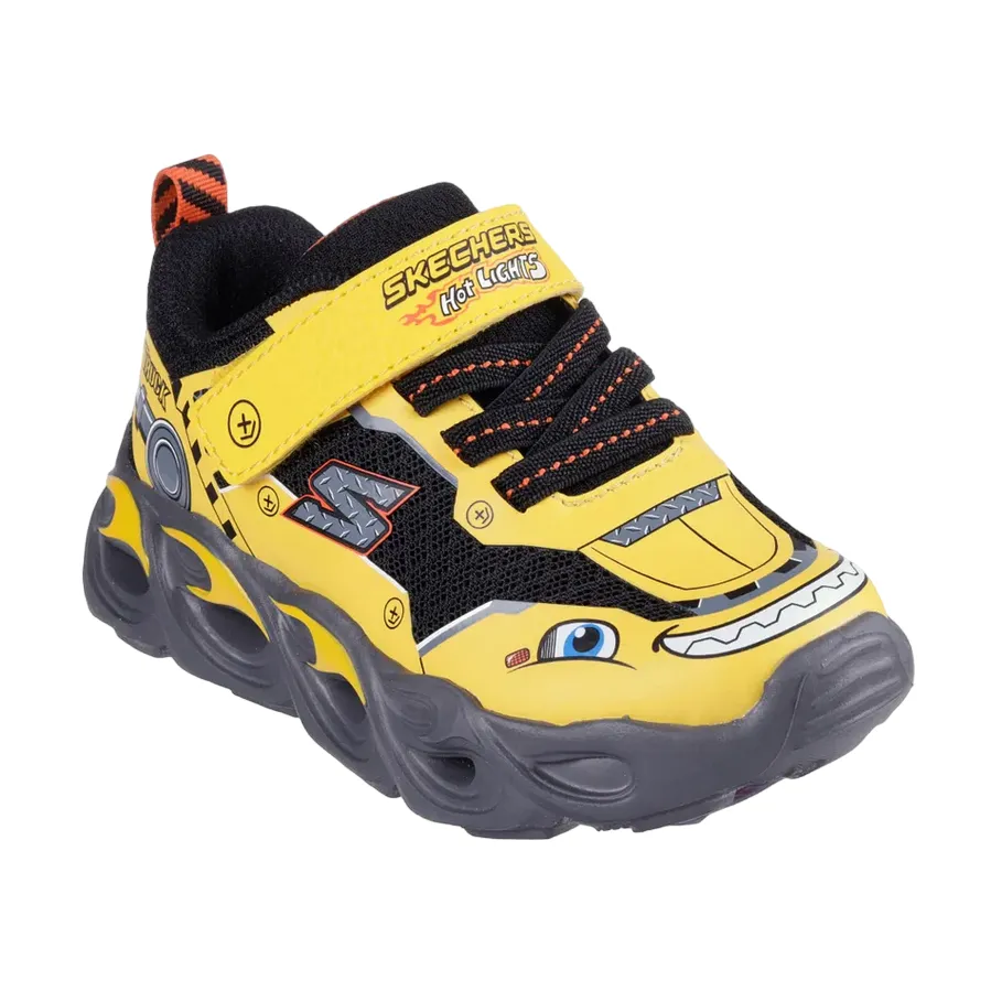 Skechers scarpa da ginnastica da bambino con le luci Thermo Flash Truck Trooper 402307N/YLBK giallo-nero