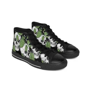 Skull Green Cactus Women's Classic Sneakers