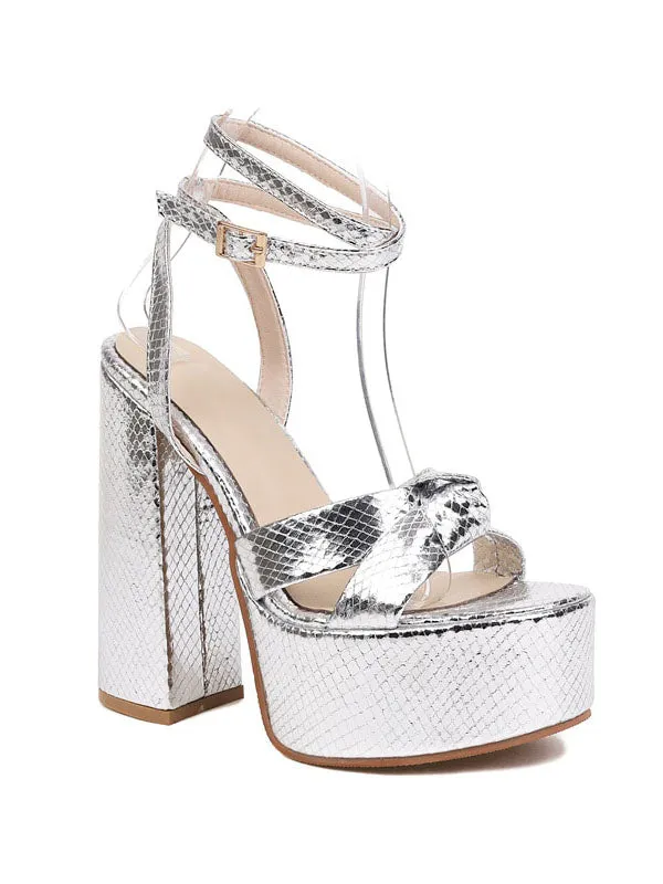 Toleet Metallic Platform High Heels