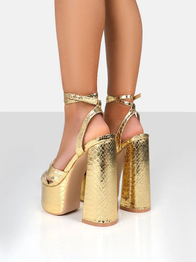 Toleet Metallic Platform High Heels