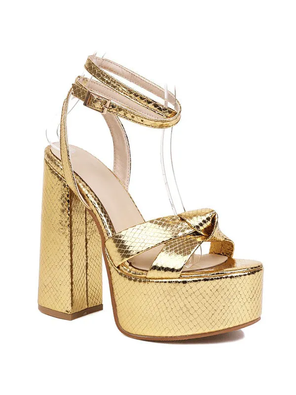 Toleet Metallic Platform High Heels