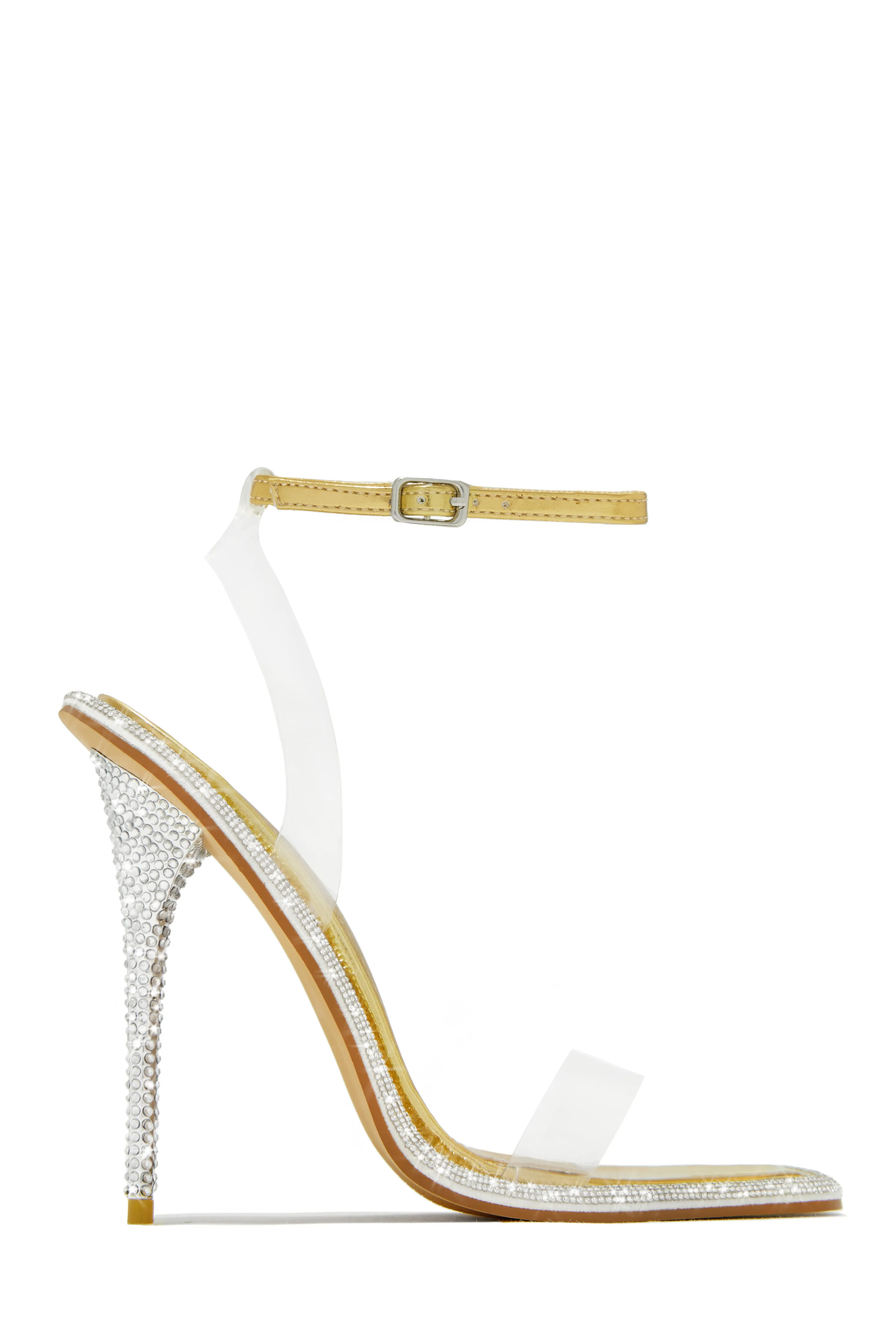 Unforgettable Nights Embellished High Heels - Gold