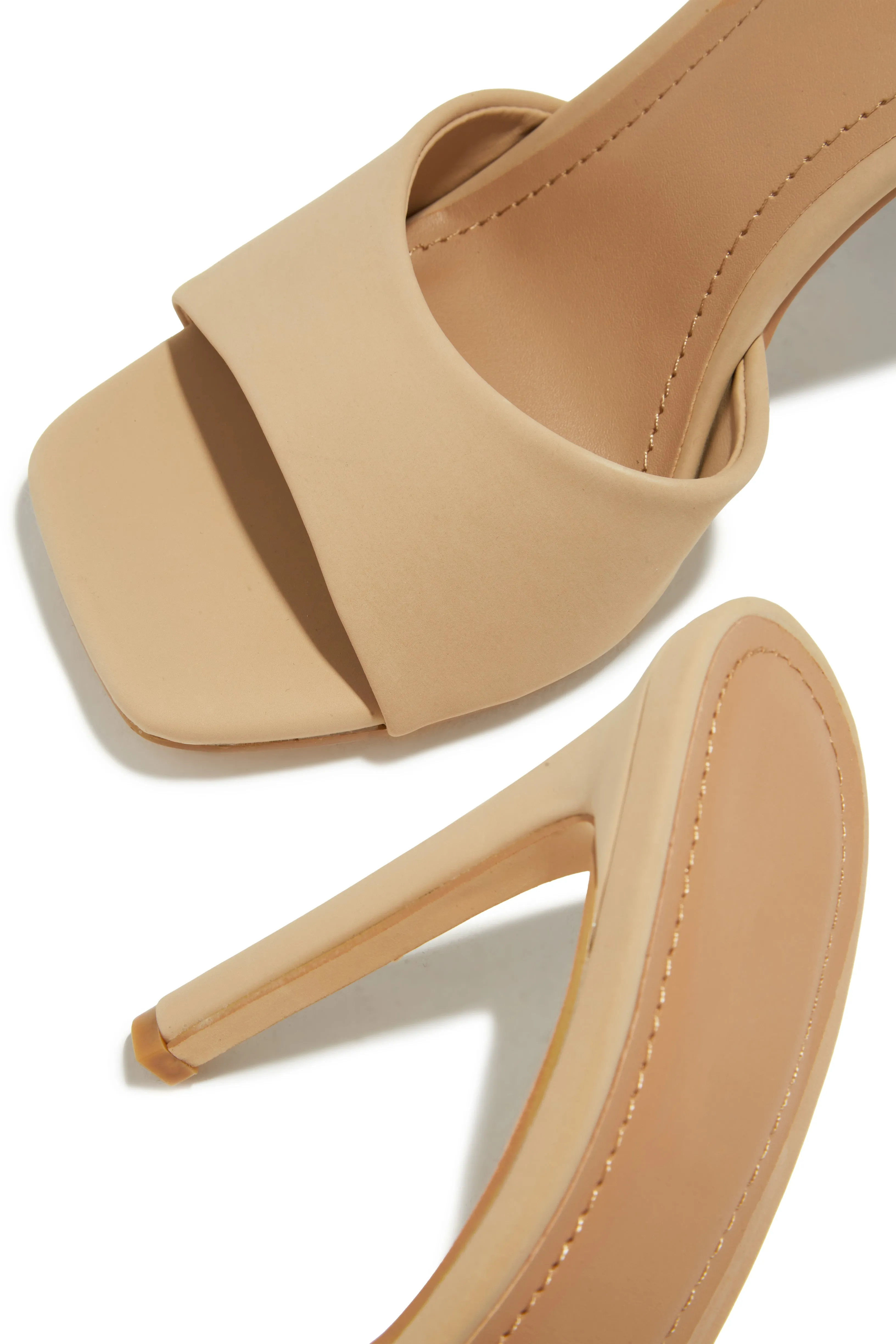 Verena High Heel Mules - Nude