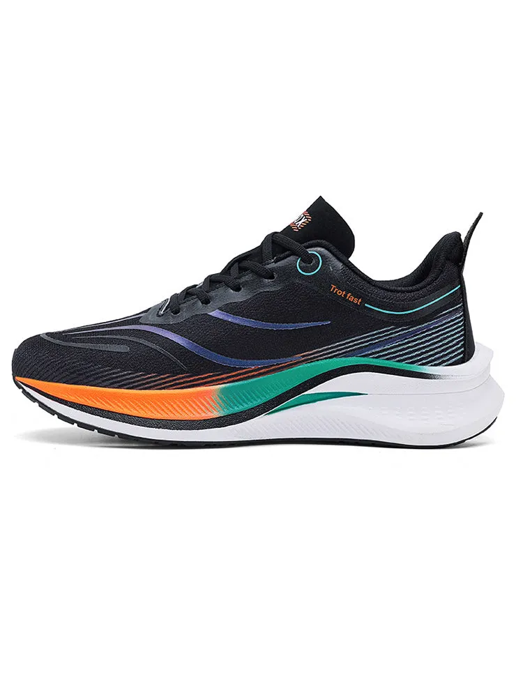 Versatile Fluorescent Contrast Color Soft-Soled Breathable  Running Shoes